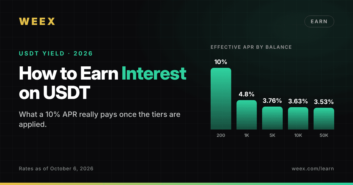如何通过 USDT 赚取利息:2026 年10% APR 实际能带来多少收益