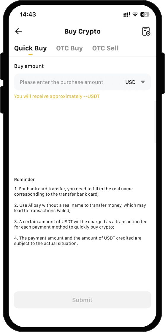 Quick Buy WXT On WEEX APP