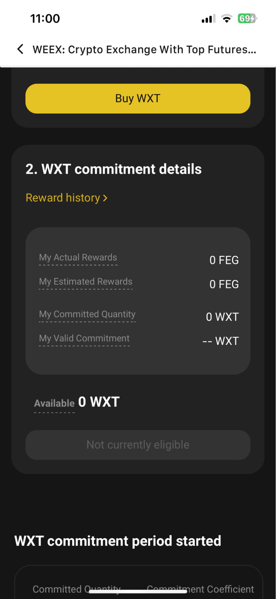 We-Launch Reward History