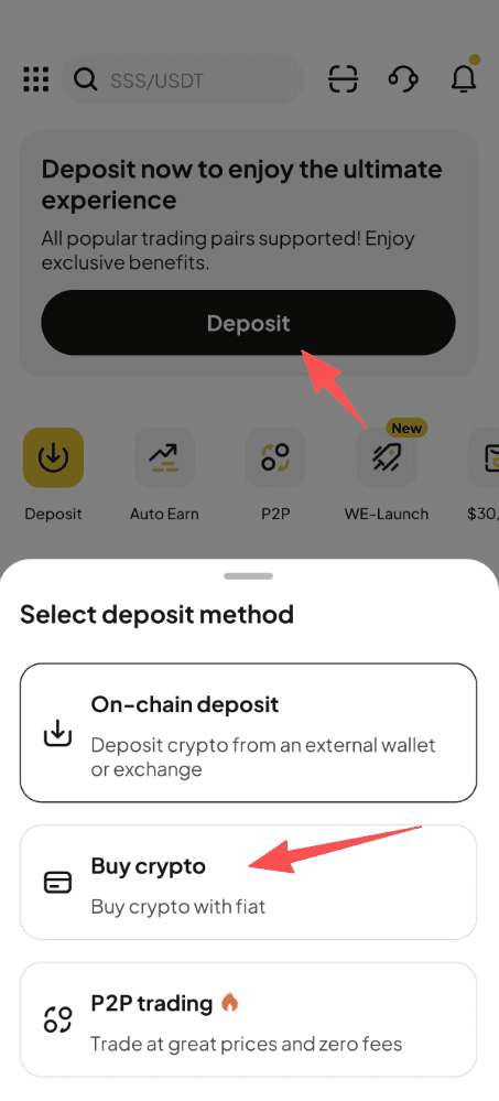 Step1: How to Buy SOL with PLN on WEEX OTC? APP Version