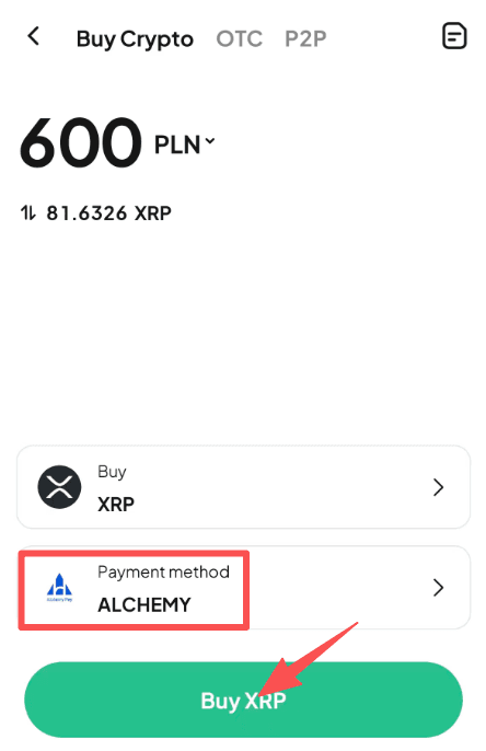 Step4: How to Buy XRP with PLN on WEEX OTC? APP Version