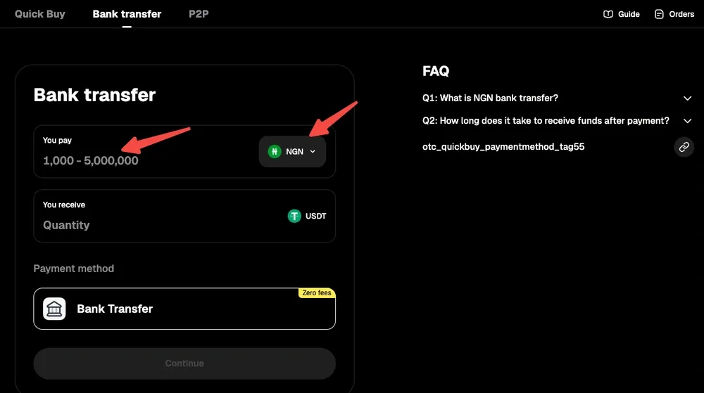Another Way to Buy Crypto With NGN on the WEEX Website 2