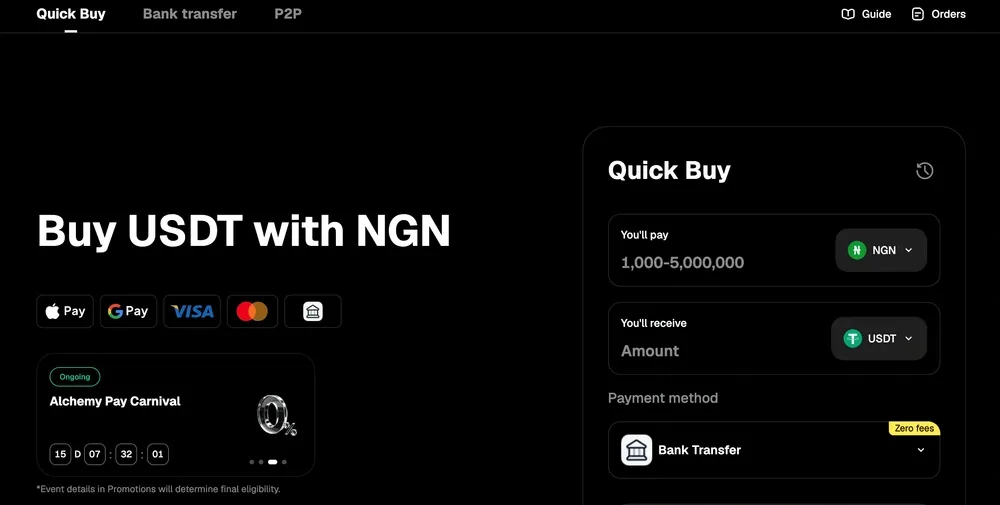 Buy USDT With NGN on WEEX