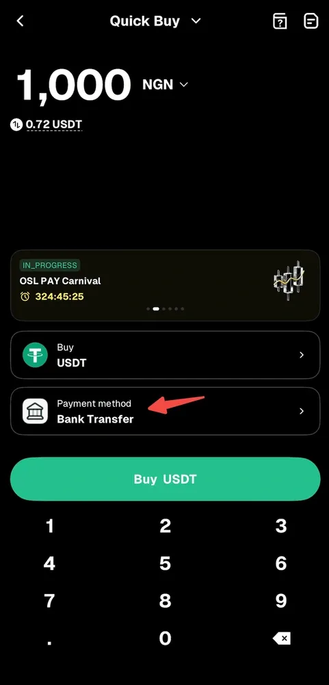 How to Buy USDT With NGN on the WEEX App 3