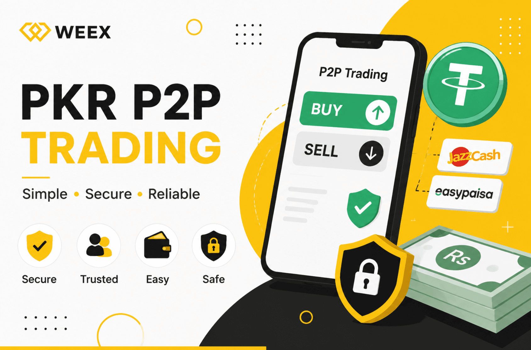 如何在 WEEX P2P 上使用 PKR 购买 USDT：巴基斯坦用户分步指南