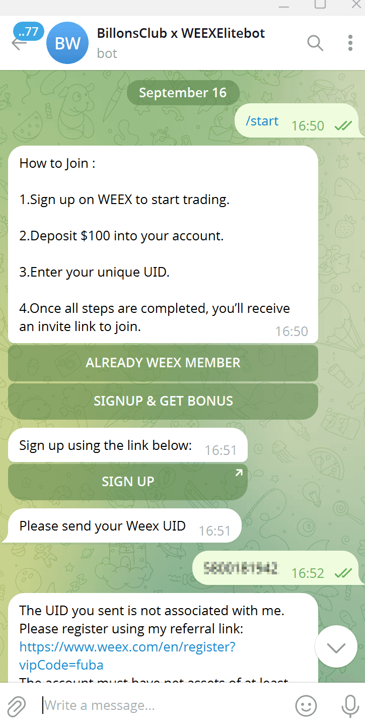 how weex elite bot works